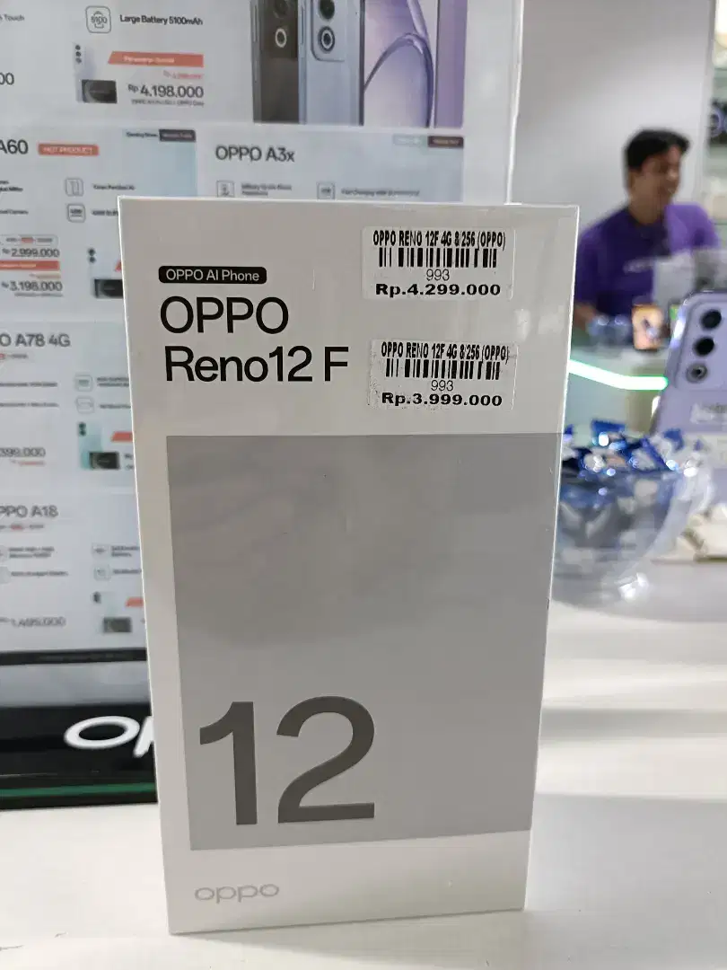 oppo reno 12f 4g 8/256gb garansi resmi 1tahun atlantis dahsyat