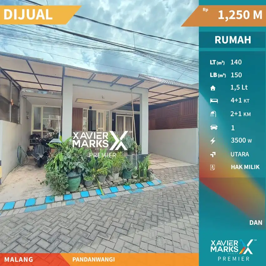 Dijual  Rumah Siap Huni 4 di Pandanwangi Blimbing Malang