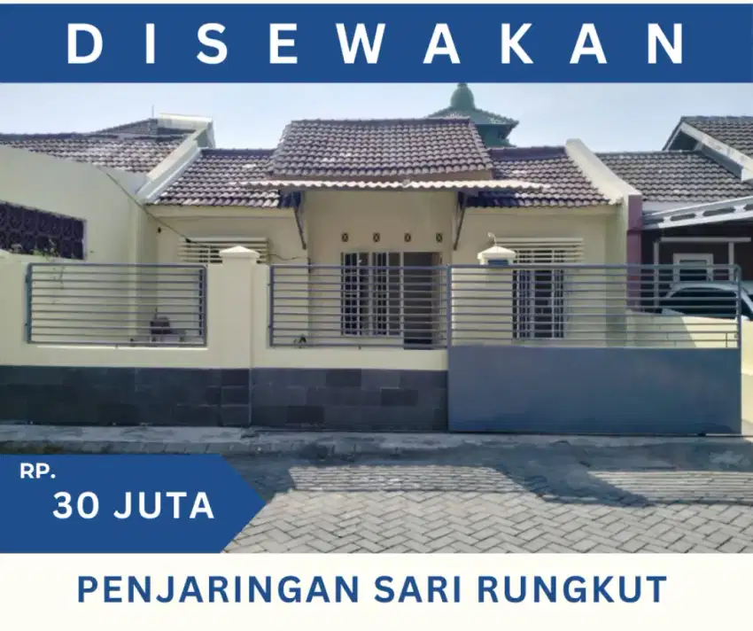 Lebar 9 Siap Huni ‼️ Disewakan Rumah Penjaringan Rungkut dekat UPN