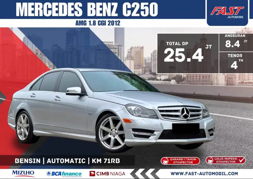 DP 25JT MERCEDES BENZ C250 AMG 2012 LOW KM.71RB & PAJAK PANJANG #F6ST