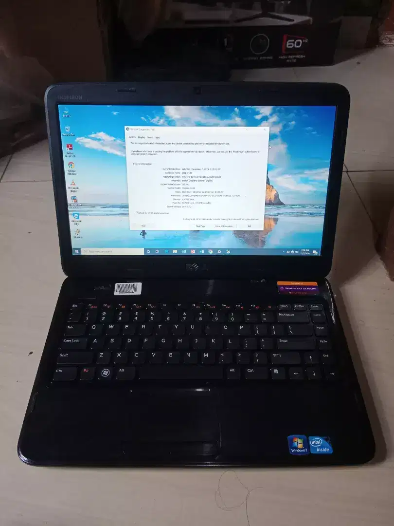 Jual laptop bekas dell inspiron 3420 i5