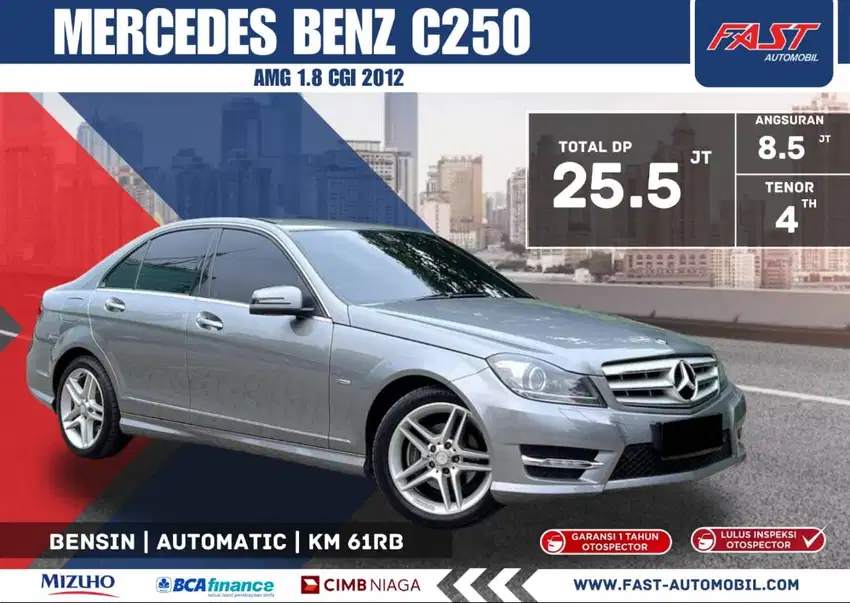 DP 25JT MERCEDES BENZ C250 AMG 2012 CGi LOW KM.61RB PAJAK PNJNG #F2ST