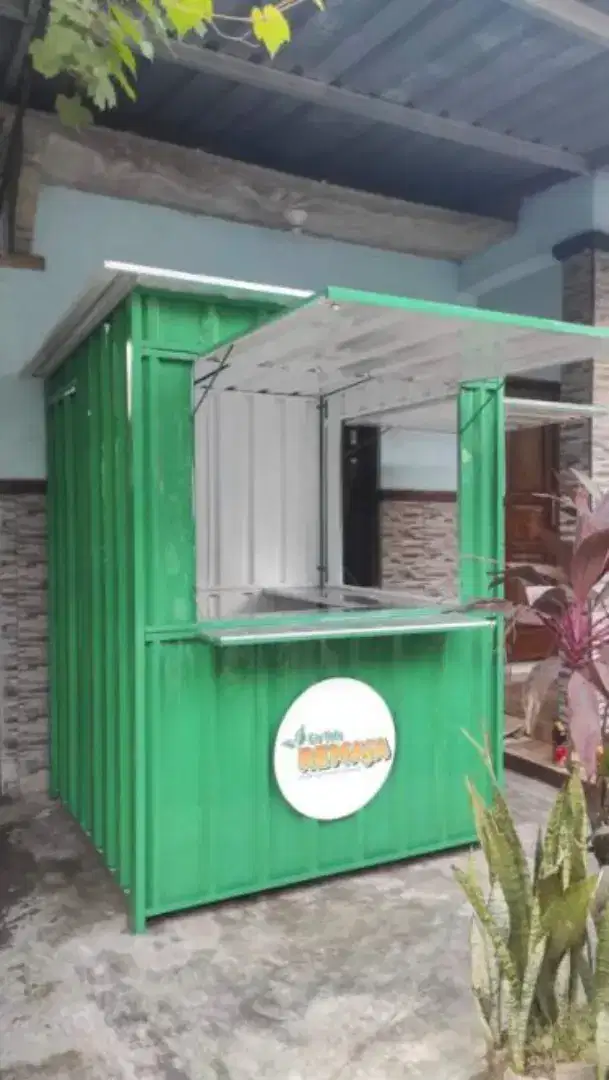 kontainer gerobak usaha minuman es teh jogja