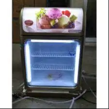 UP RIGHT GLASS DOOR FREEZER GEA LSD-86 SHOWCASE ICE CREAM