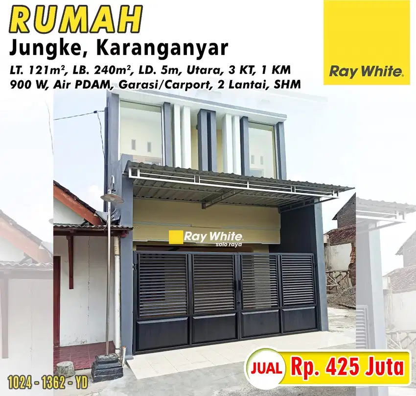 Rumah Bagus 2 Lantai Harga Murah Siap Huni Lokasi Jungke Karanganyar