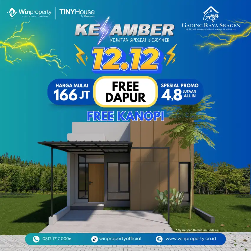 PROMO 4,8 JUTAAN FREE KANOPI DAN FREE DAPUR