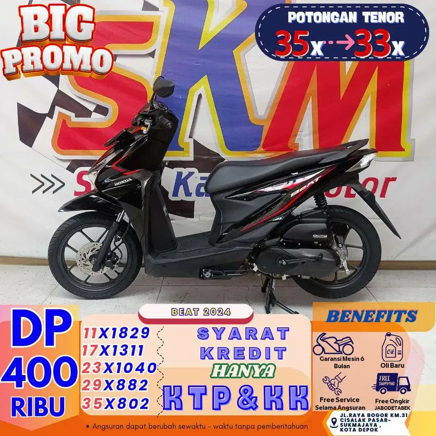 DP 400K CICILAN 25RB/HARI Honda Newbeat 2024