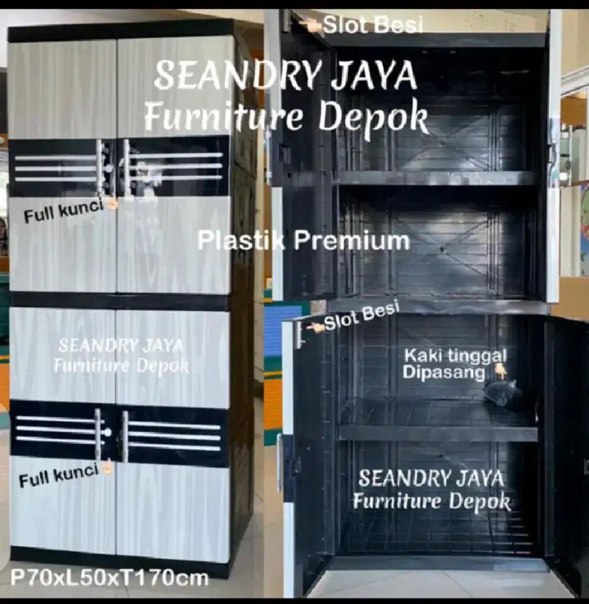 SEANDRY JAYA Furniture Depok/Lemari Plastik Premium/Tebal/Awet/Murah