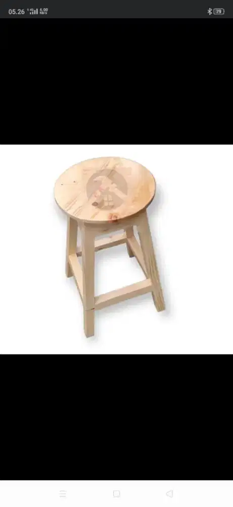 Bangku bulat jati Belanda