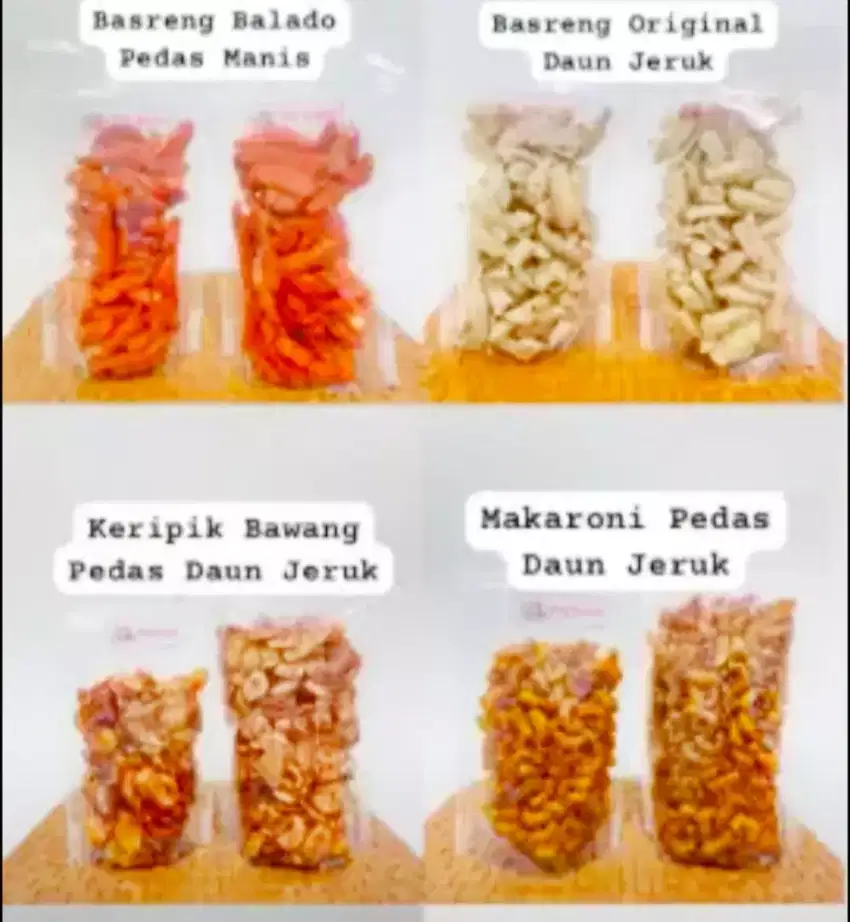 Kripik berbagai macam varian rasa