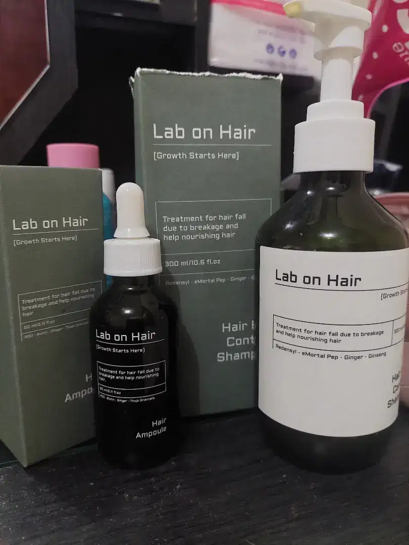 JUAL SHAMPO DAN AMPOULE LAB ON HAIR SISA 90 PERSEN