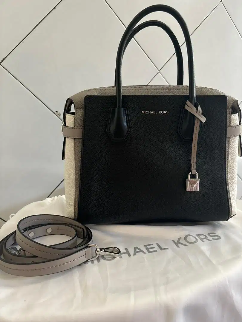 Michael Kros Tricolor Medium Pebbled Bag