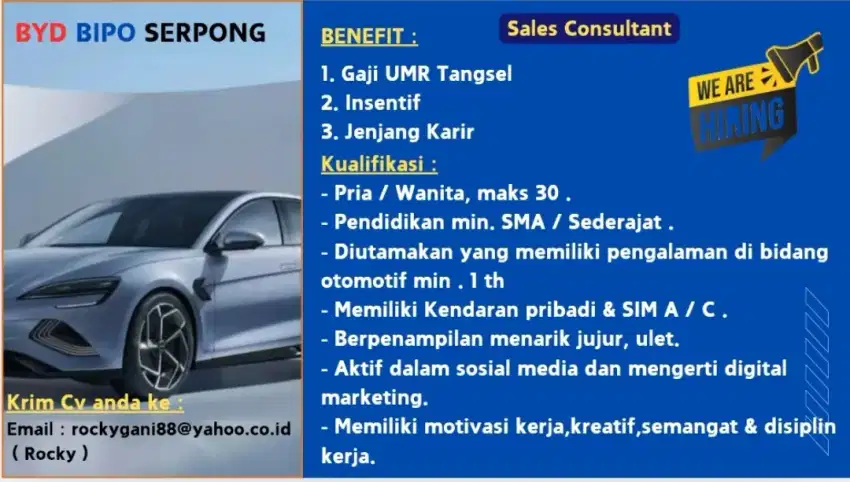 Mencari sales marketing otomotif