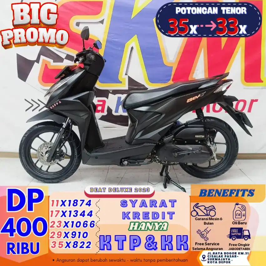 [Mokas murah siap jalan] honda beat deluxe 2023 cash/credit