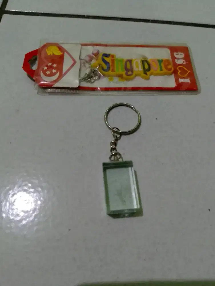Keychain art acrylic dan art of Singapore