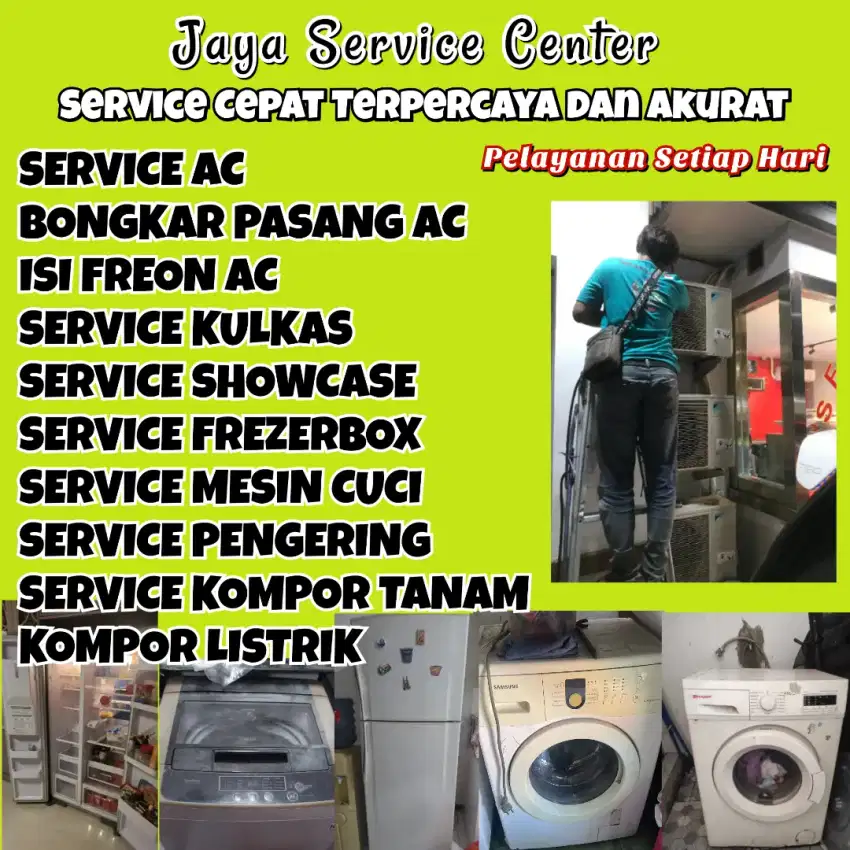 Service AC Bongkar Pasang AC Servis Mesin Cuci Kulkas Frezer Menganti