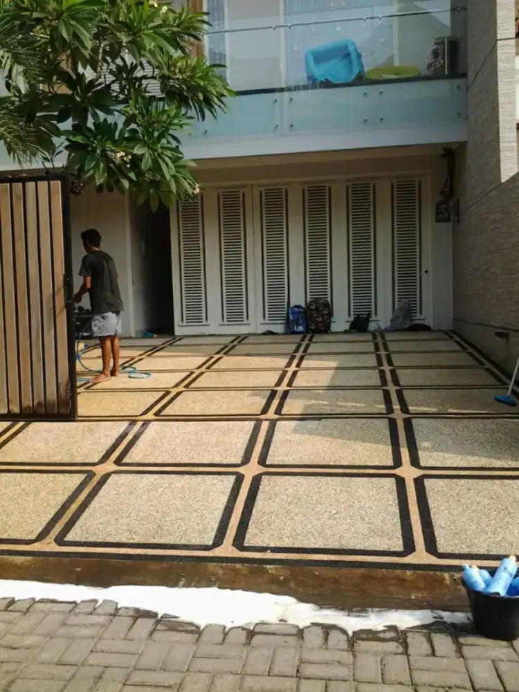Carport batu koral sikat