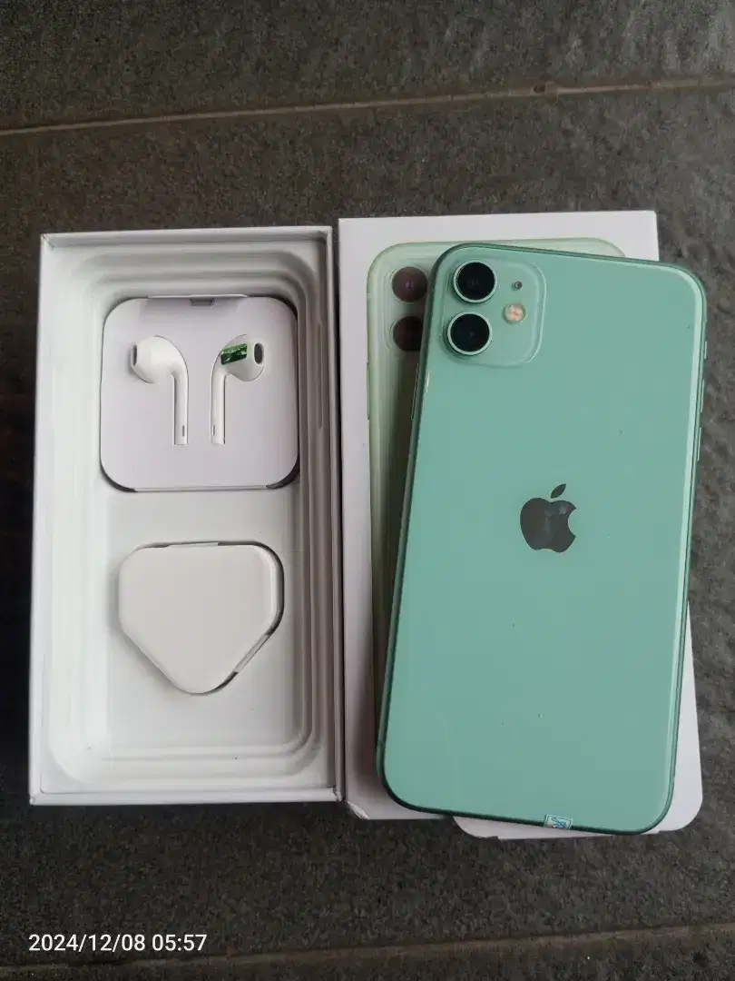 Iphone 11 64gb Green Fullset Original Apple