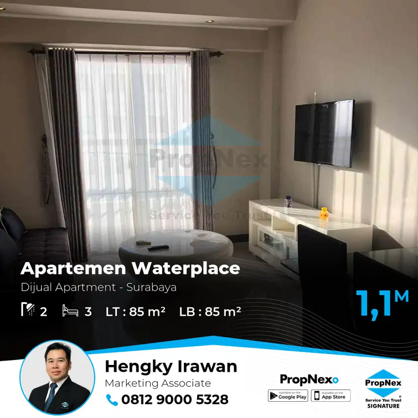 JUAL/SEWA Apartemen Waterplace Selangkah dari Pakuwon Mall