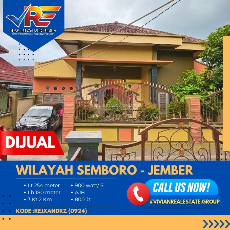 RUMAH LUAS WI WILAYAH SEMBORO JEMBER