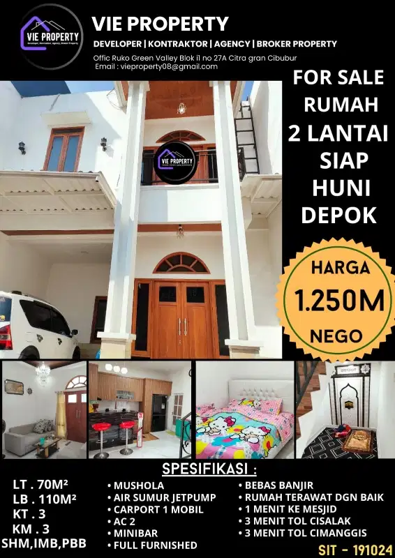 Rumah Second Terawat dan Rapi di Depok