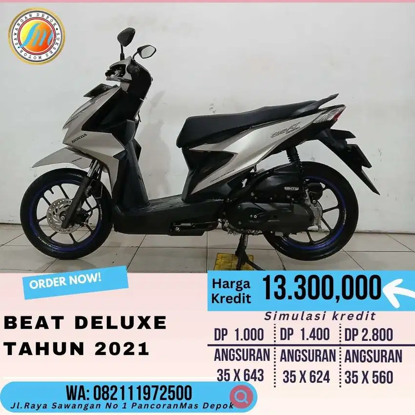 Honda Beat ESP CBS ISS DLX 2021 Silver Jakarta cash/kredit bisaaa