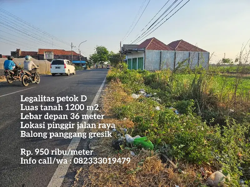 Tanah nol jalan raya balong panggang gresik