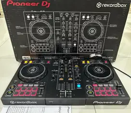 Alat DJ Pioneer DDJ 400 Fullset Box & Buku Controller Rekordbox DJ XDJ