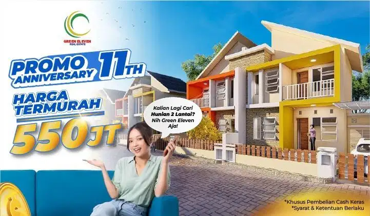 Rumah smart home 2 lantai strategis