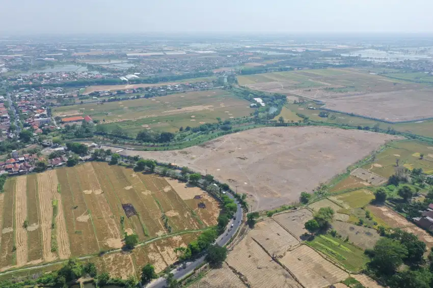 DISEWAKAN DAN DIJUAL 6,4 HA TANAH PINGGIR JALAN DI SIDOARJO