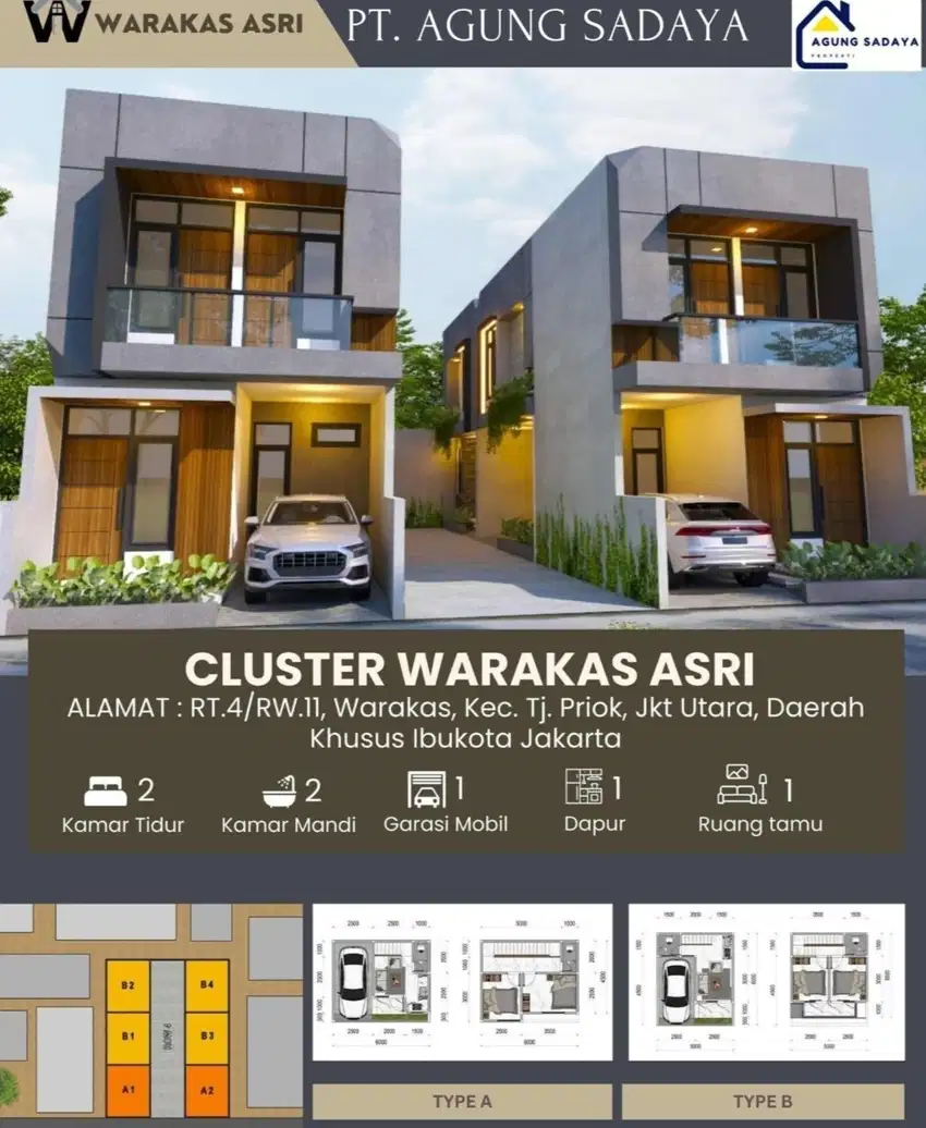 DIJUAL RUMAH CLUSTER MURAH DI JAKARTA UTARA