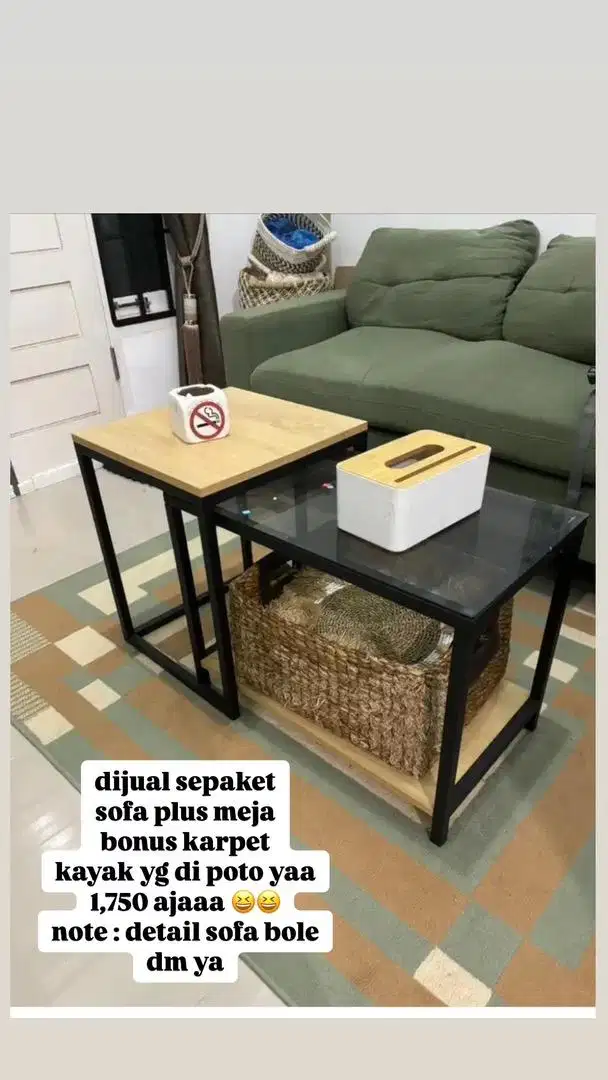 Sofa informa second plus meja dan karpet