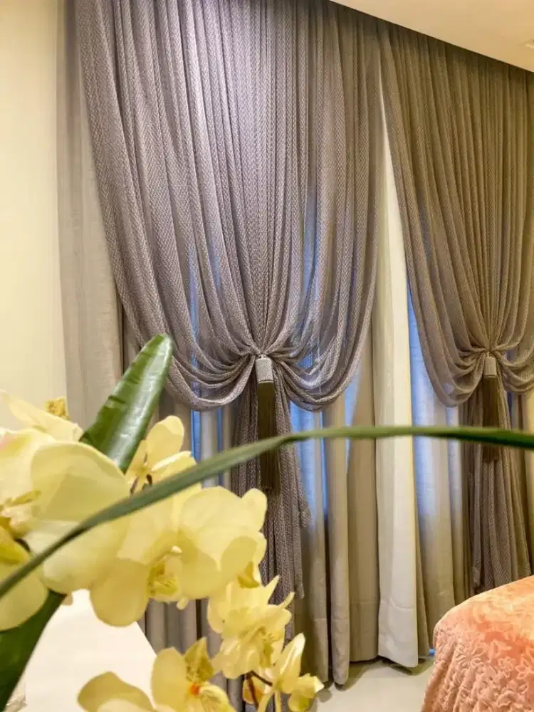 Jual gordyn gorden tirai vertikal roll blind jasa wallpaper dinding vi