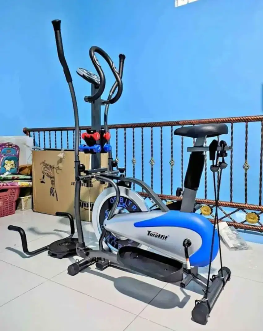 ORBITRACK 6 FUNGSI SEPEDA STATIS OLAH RAGA BARU ALAT FITNESS