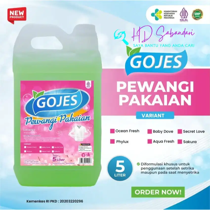 Pewangi Pakaian Gojes 5 Liter