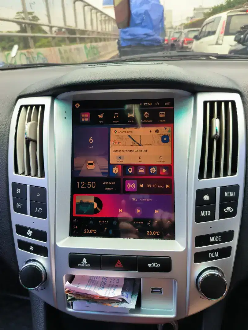 Headunit head unit Android model tesla Harrier 2003-2012 + camera 360