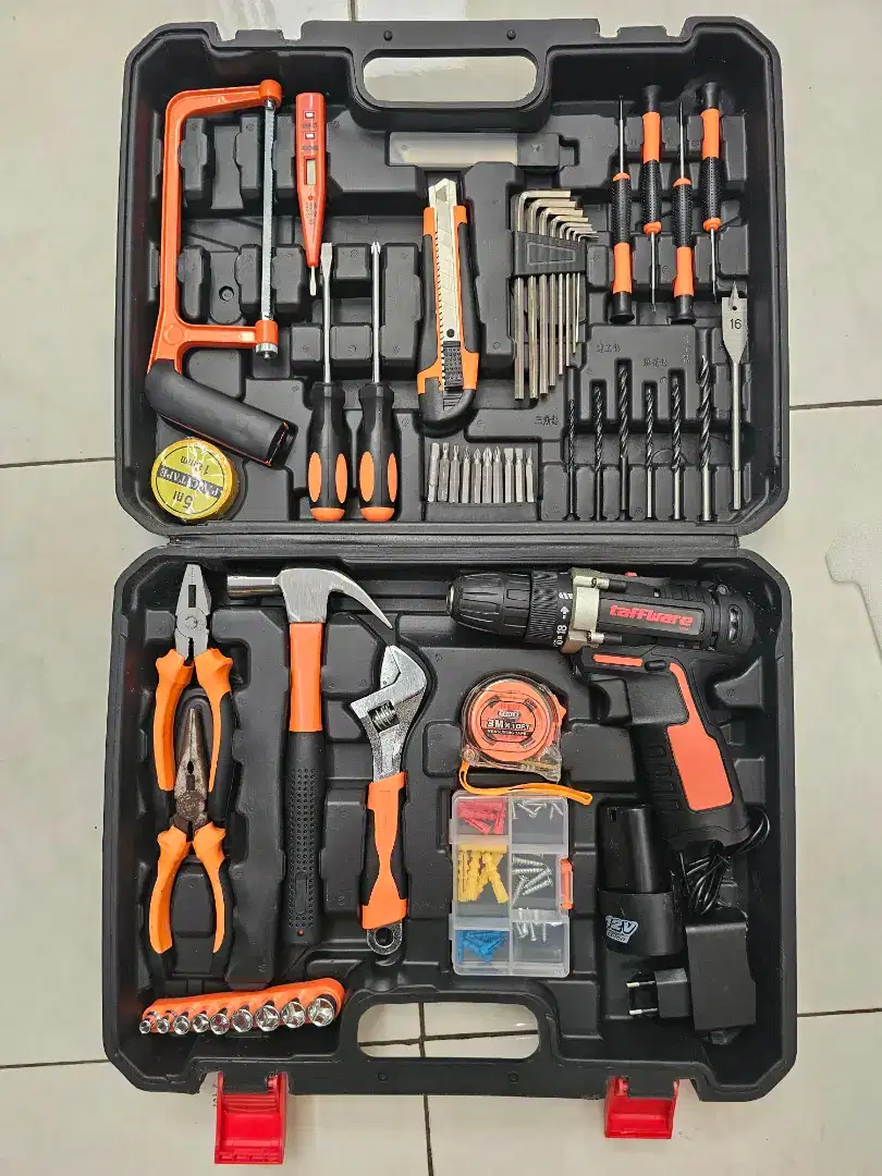 Alat Perkakas Tool Kit Set 102 PCS Lengkap Hand Tool Box Pertukangan