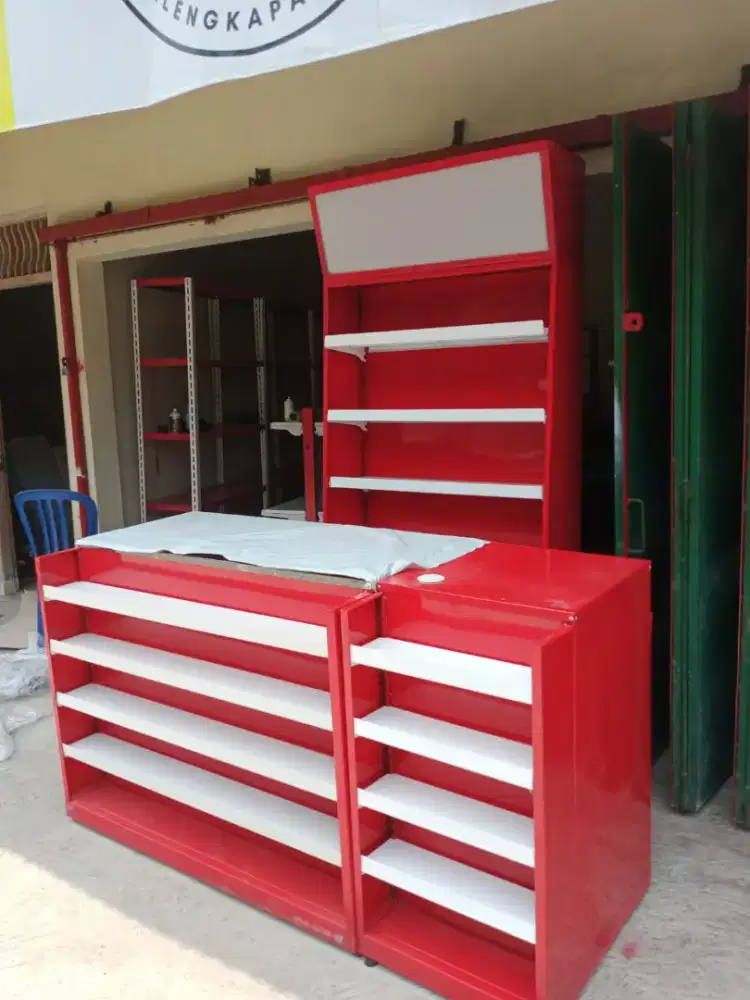 MEJA KASIR DAN BACKWALL PROMO