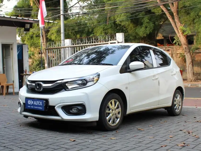 KM RENDAH TDP 7,JT Honda Brio Satya 1.2 E Bensin-MT Putih 2019