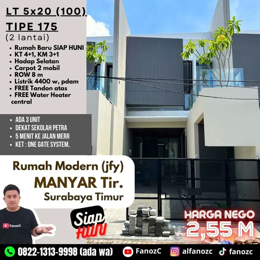 rumah manyar surabaya, jual rumah surabaya, rumah baru surabaya