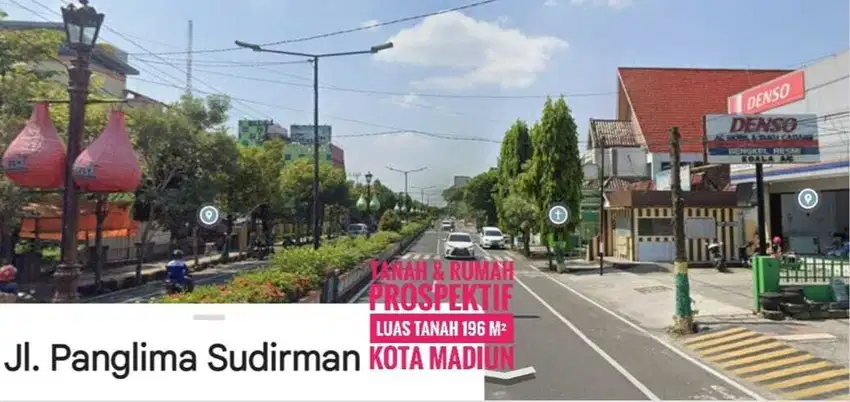 DIJUAL Tanah dn Bangunan, tengah Kota MADIUN Panglima Sudirman