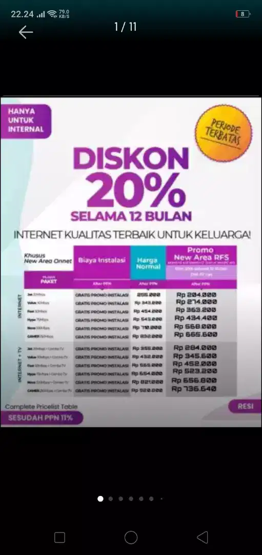 Promo pemasangan internet myrepublicPaket JET 20 Mbps unlimited