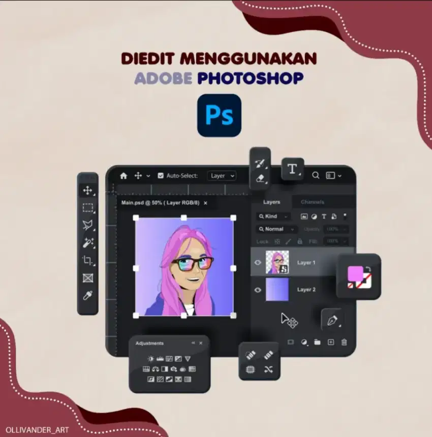 Dibuka loker untuk edit photo dengan photoshop