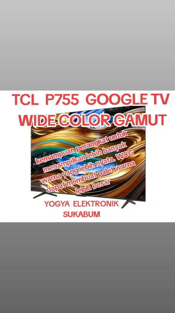 TV TCL P755 GOOGLE TV WIDE COLOR GAMUT