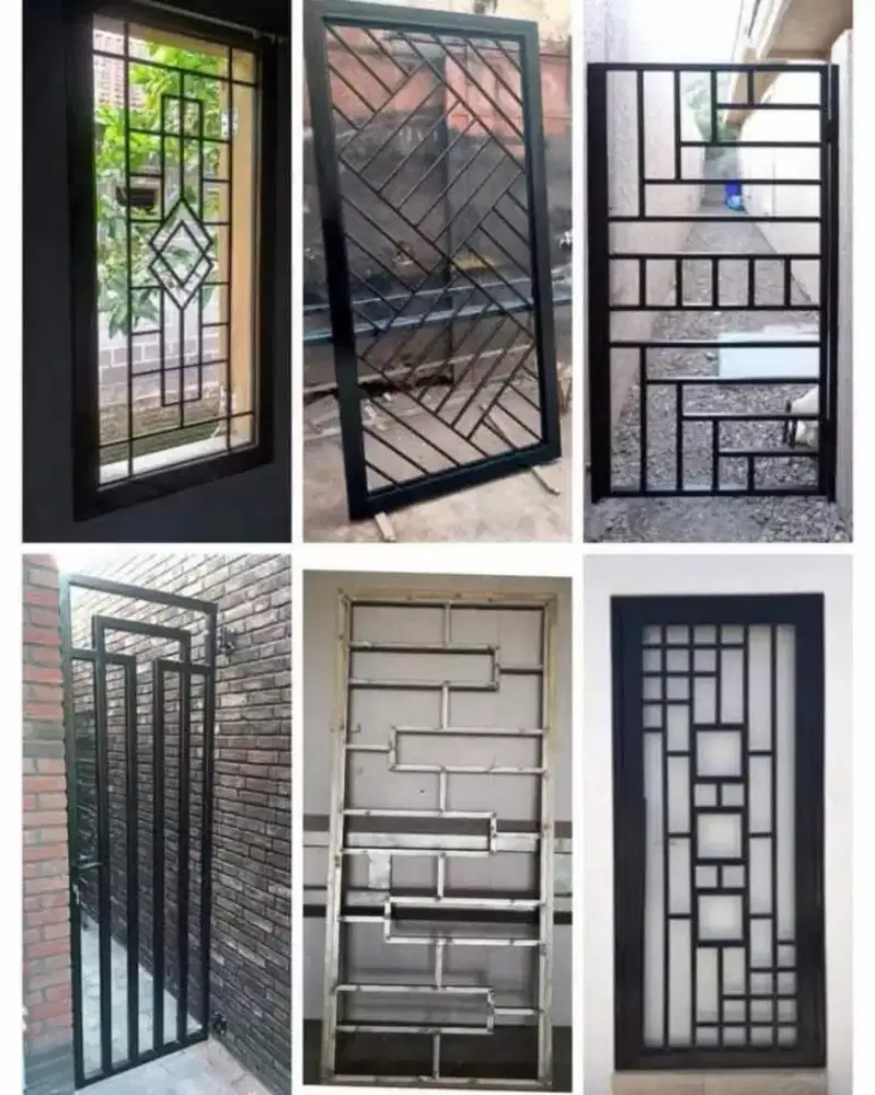 Tralis jendela / pintu tralis kecil pintu belakang