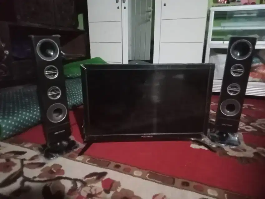 Jual tv led polytron 24 inch (tv+speaker)