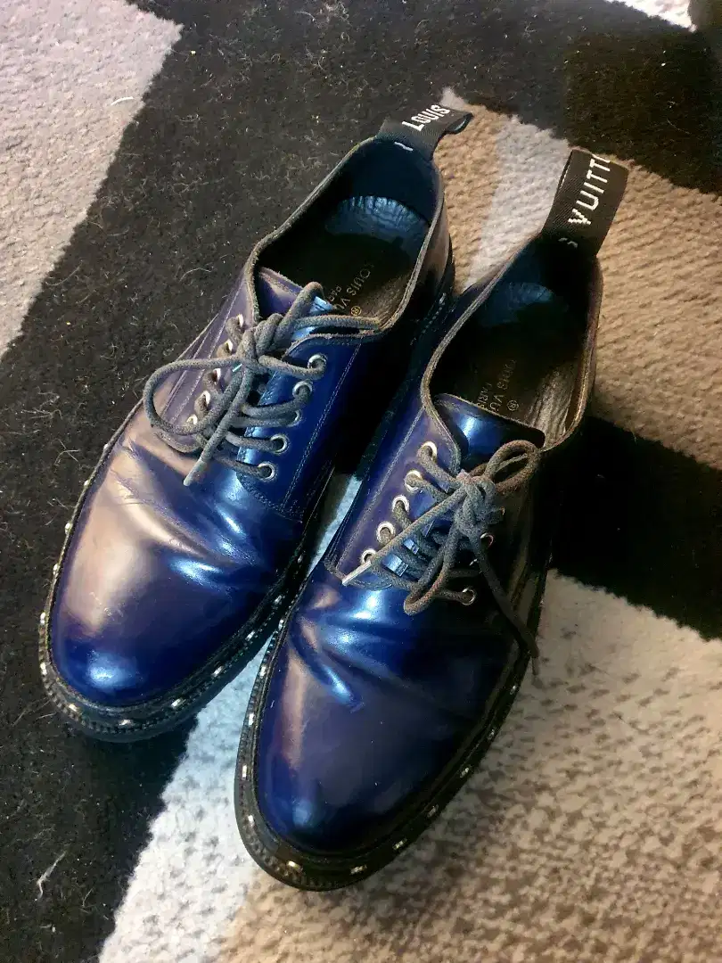 LV shoes docmart blue leather preloved original