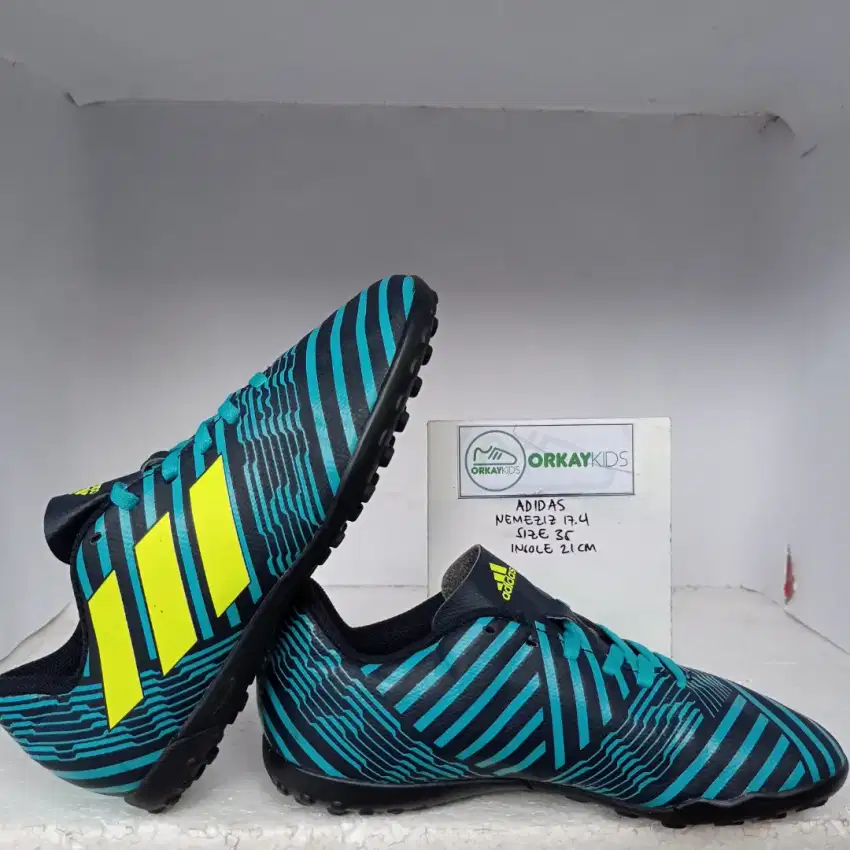 21 cm Sepatu Mini Soccer Futsal Bola Anak Adidas Nemeziz 17.4 Second