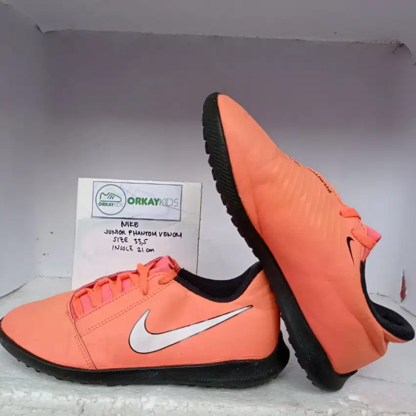 21 cm Sepatu Mini Soccer Futsal Bola Anak Nike Phantom Venom Second