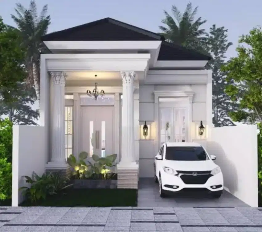 Rumah klasik modern di pinggir jalan cinangka depok